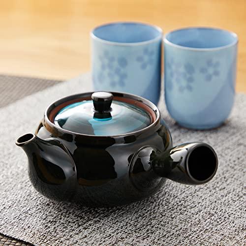 Panorama Teapot Emerald (With Obi Mesh Tea Strainer) Mino Ware