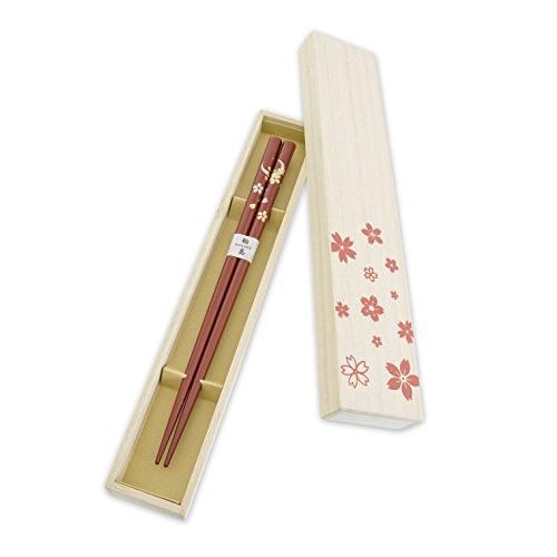 Hashimoto-Kousaku Sikkiten Wajima Urushi Chopsticks Natural Lacquer Setsugetsu Fuuka Evening Cherry Blossom Vermillion Paulownia Box Made in Japan 414359