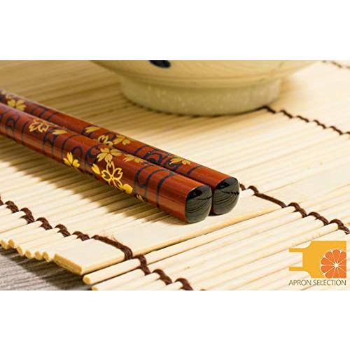 Hashimoto-Kousaku Sikkiten Wajima Urushi Chopsticks Natural Lacquer Setsugetsu Fuka Water Cherry Blossom Vermillion Paulownia Box Made in Japan 414373