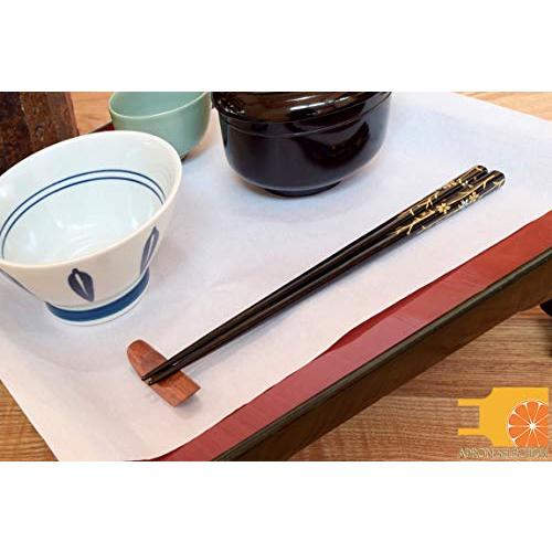 Hashimoto-Kousaku Sikkiten Wajima Urushi Chopsticks Natural Lacquer Setsugetsu Fuuka Thread Cherry Blossoms Black Paulownia Box Made in Japan 414380