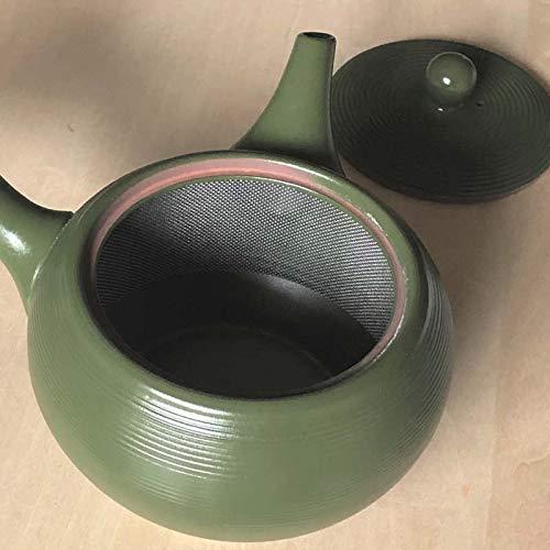 Large Teapot Green Glaze Tokoname Ware