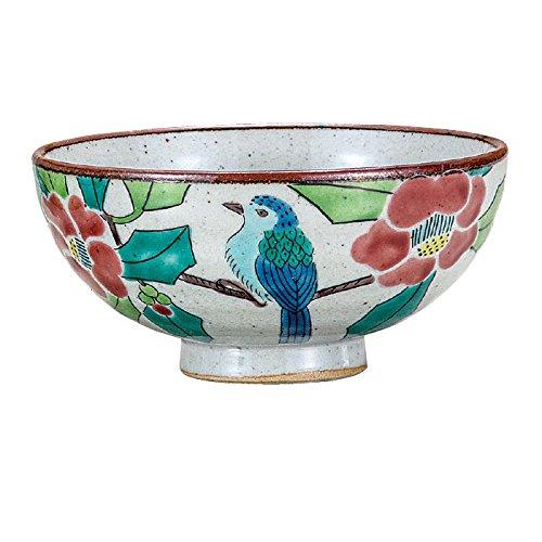 Japanese Tableware Kutani Ware Married Couple Bowl Camellia And Bird Ak5-0479