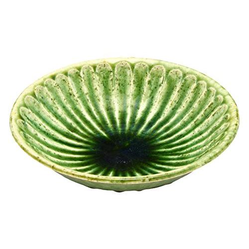 Mino Ware Nakagaki Renji Medium Bowl Plate Oribe Shinogi Approx. 17Cm 043-0257