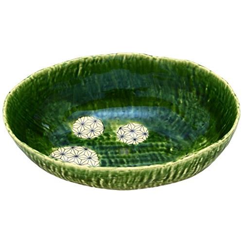 Seto Ware Efu Oval Bowl Oribe Asanoha 027-0019