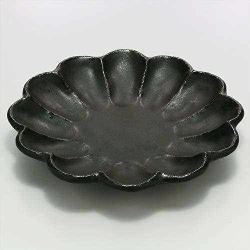 Kaneko Kobei Mino Ware 17Cm Plate Black Renwa Linker 555-0046