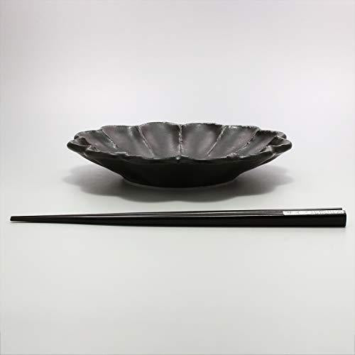 Kaneko Kobei Mino Ware 17Cm Plate Black Renwa Linker 555-0046