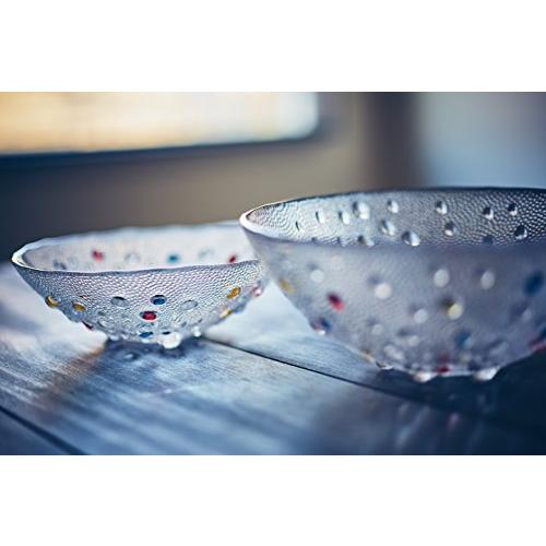 Dansk Bubble Confetti Pair Medium Bowl 791268/2 Glass Scandinavian Design