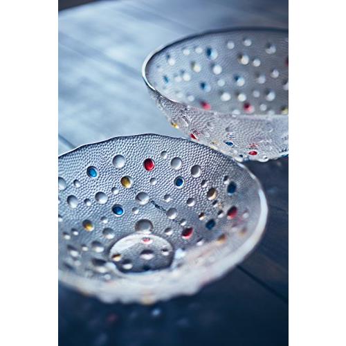 Dansk Bubble Confetti Pair Medium Bowl 791268/2 Glass Scandinavian Design