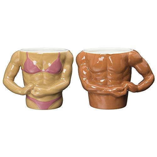 SANART Funny Tableware "Mukimuki Couple Wild" Muscle Pair Mug 210cc/300cc SAN2174