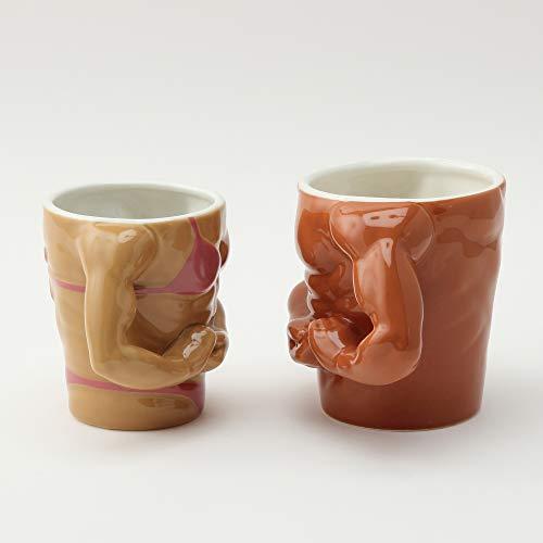 SANART Funny Tableware "Mukimuki Couple Wild" Muscle Pair Mug 210cc/300cc SAN2174