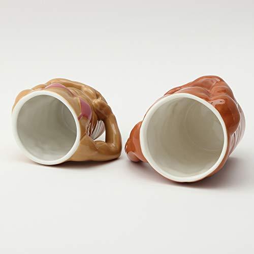 SANART Funny Tableware "Mukimuki Couple Wild" Muscle Pair Mug 210cc/300cc SAN2174