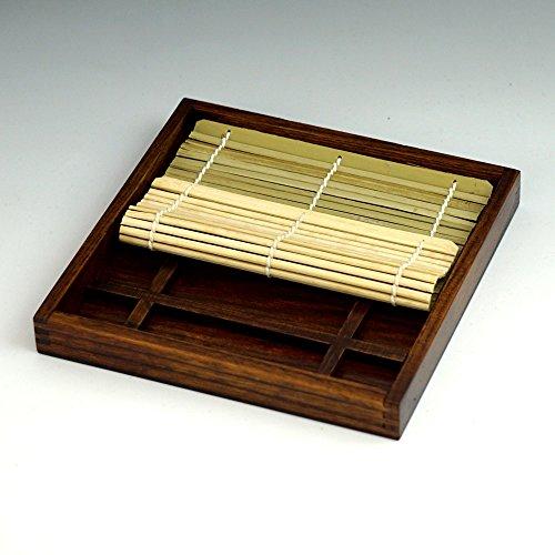 Urushi Nagaya Water Play Noodle Plate (A) Corner Slip With Bottom Plate And Bamboo Stain 26492