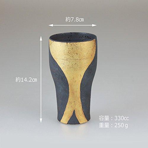 Hasamiyaki Tumbler / Double Structure Keepo Beer Cup Star Gold Approximately φ 8cm xH 14.2cm 330cc