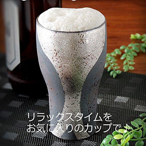 Hasamiyaki Tumbler / Double Structure Keepo Beer Cup Star Gold Approximately φ 8cm xH 14.2cm 330cc