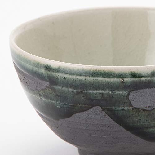 Marui Seito Shigaraki Ware Hechimon Rice Bowl Black Glaze Mr-3-3500 11.5Cm