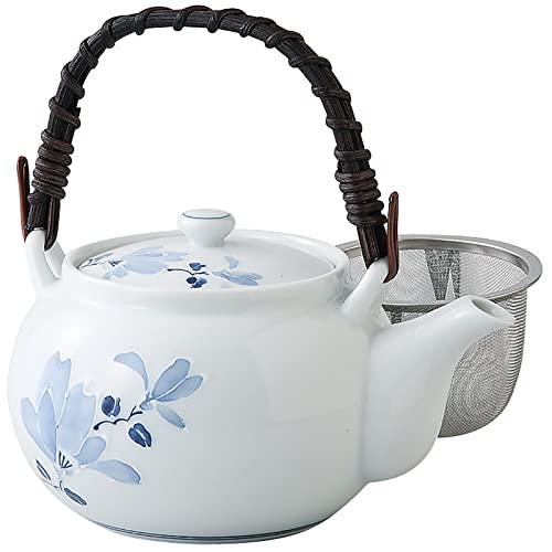 Teapot White Clay Flower Pattern Hasami Ware