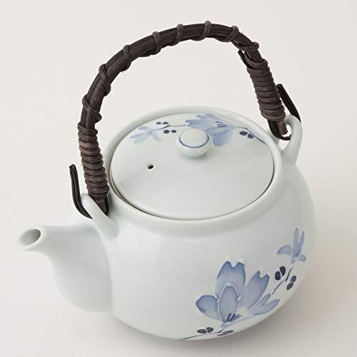 Teapot White Clay Flower Pattern Hasami Ware