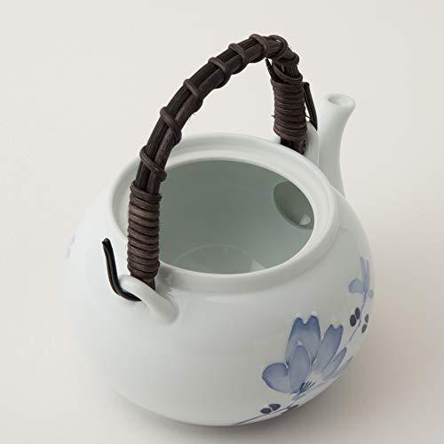 Teapot White Clay Flower Pattern Hasami Ware