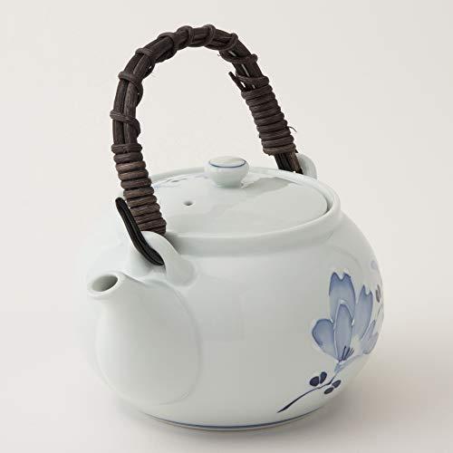 Teapot White Clay Flower Pattern Hasami Ware