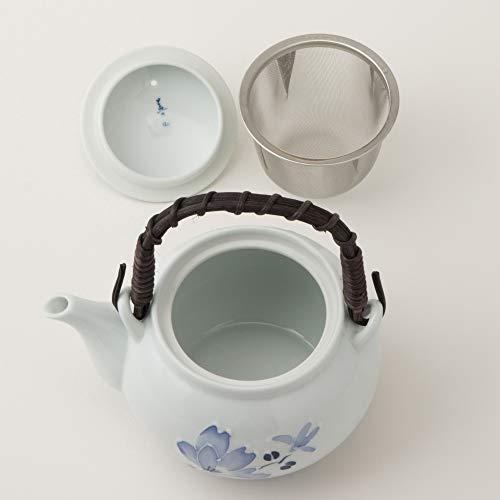 Teapot White Clay Flower Pattern Hasami Ware