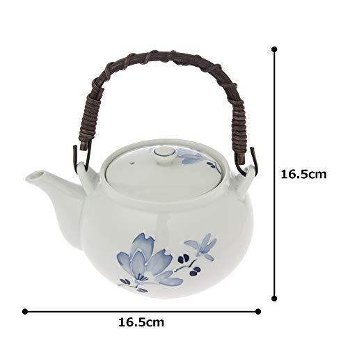 Teapot White Clay Flower Pattern Hasami Ware