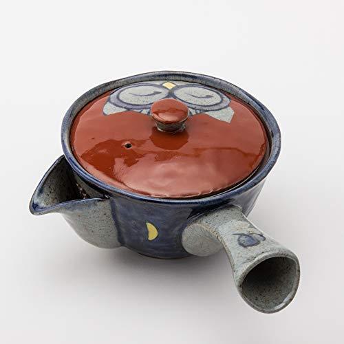 Teapot Blue Red Owl Pattern Small Hasami Ware