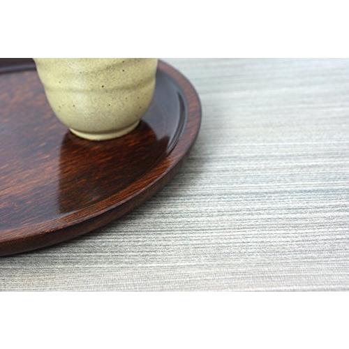 Nakanishi Kogei Kishu Coloring, Hollowed-Out Round Tray, Plate Type, Brown Dyed, 24Cm, 22-10-5A