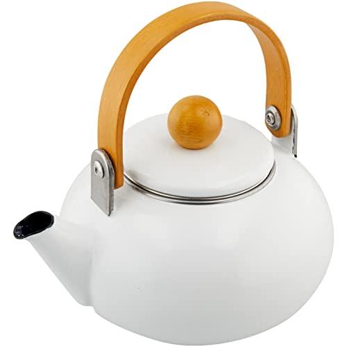 Teapot White Maekawa Metal