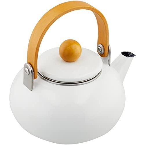 Teapot White Maekawa Metal