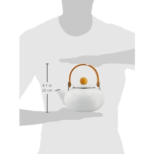 Teapot White Maekawa Metal