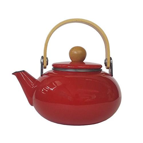 Teapot Red Maekawa Metal