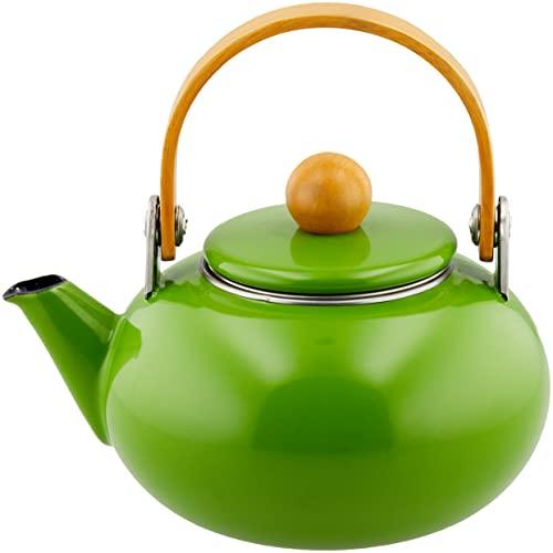 Teapot Green Maekawa Metal
