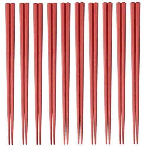 Daikoku Kogyo SPS reusable chopsticks 23cm hexagonal (red) 100 pieces