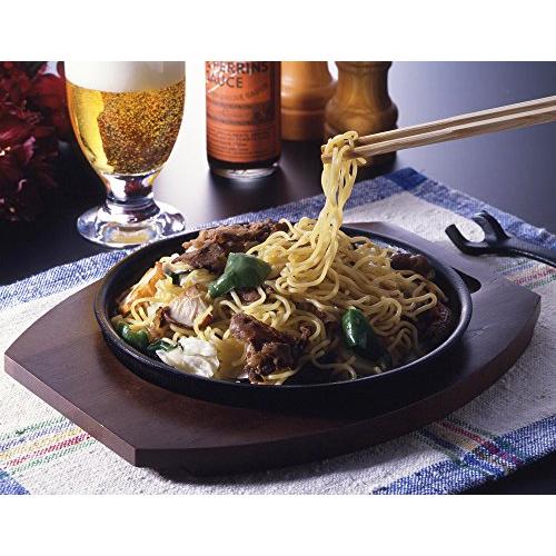 Ikenaga Tekko Iron Plate Yakisoba Plate 20Cm Ih Compatible With Wooden Stand Pottery Casting 00335