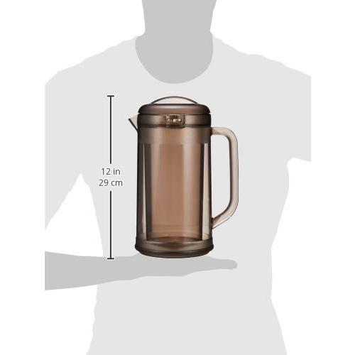 Fuyuji Honma Kogyo Non-Wet Pitcher 1.7L Smoke Brown Made In Japan Water Pitcher Double Structure Anti-Condensation Water Bottle Commercial Use Ppt371