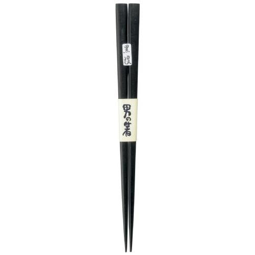 Kawai chopsticks one and a half striped ebony 23.5cm 12445