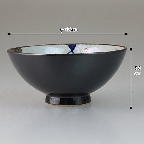 Ranchant Tea Bowl Black, Red Φ12.3X5.8(Cm) Shumaki Shunju Arita Ware Made In Japan