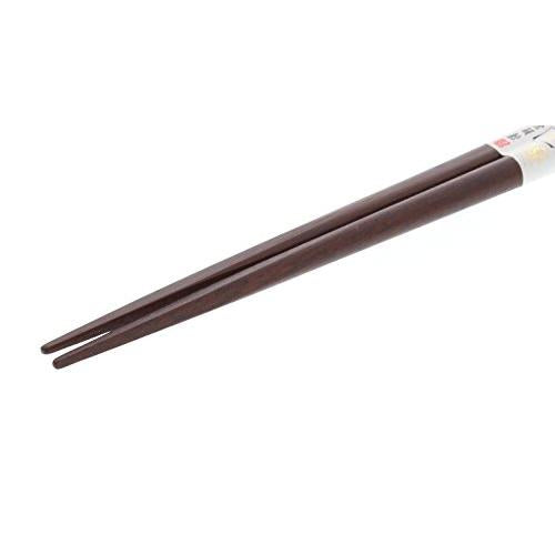 Ishida Japanese Chopsticks Kinza Owl Wooden (Natural Wood) Lacquer Tip Corner 23cm