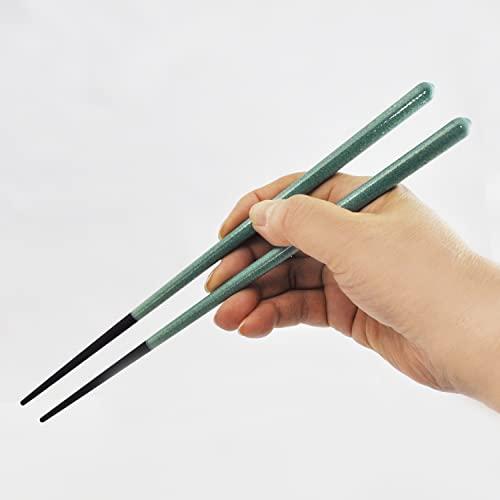 Ishida Japanese Chopsticks Kumonoi Wooden (Natural Wood) Acrylic 23cm Blue