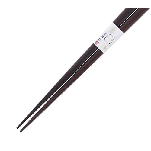 Chopsticks Kinza red and white plum wooden (natural wood) lacquer tip 20.5cm