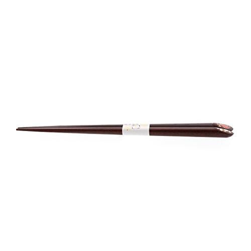 Chopsticks Kinza red and white plum wooden (natural wood) lacquer tip 20.5cm