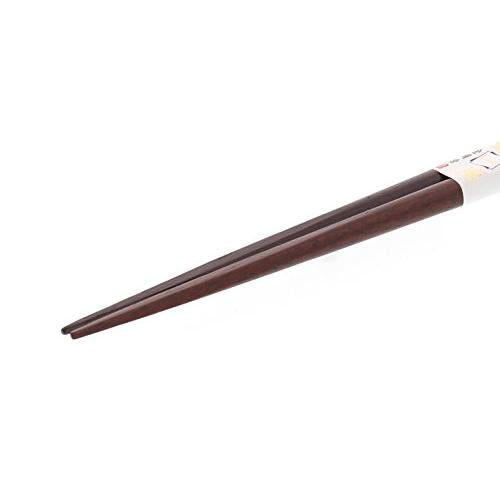 Chopsticks Kinza red and white plum wooden (natural wood) lacquer tip 20.5cm