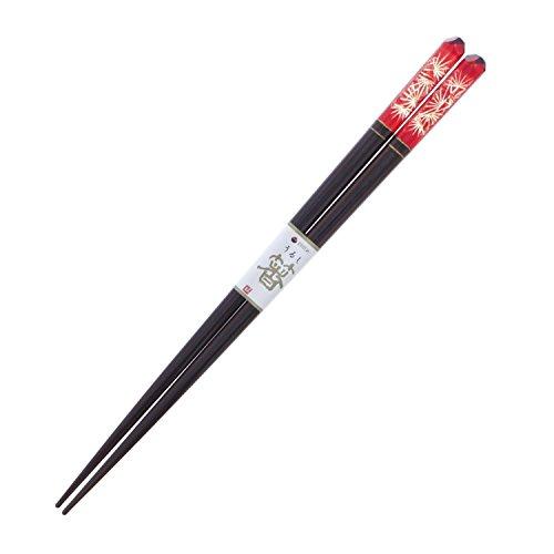 Ishida Japanese Chopsticks Acrylic Lacquer Kiriko Matsuba Wooden (Natural Wood) Red 21.5cm