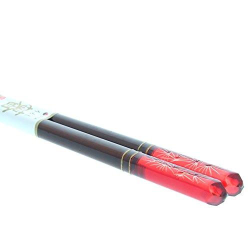 Ishida Japanese Chopsticks Acrylic Lacquer Kiriko Matsuba Wooden (Natural Wood) Red 21.5cm