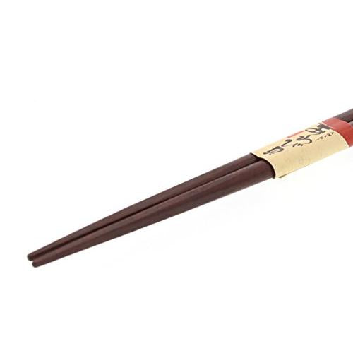 Ishida Japanese Chopsticks Shellwork Abalone Color Rabbit Wooden (Natural Wood) Lacquer Painted 20.5cm Vermilion 11172-0