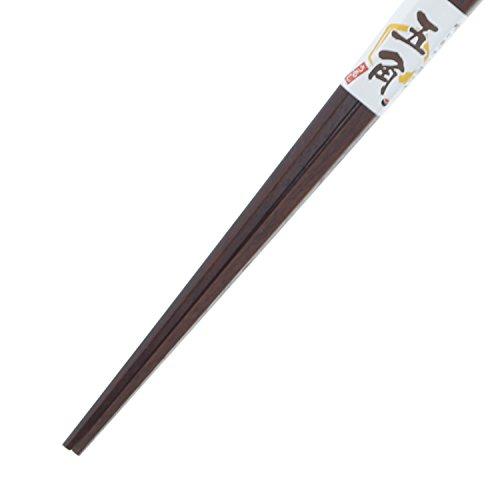 Chopsticks pentagonal Japanese people wooden (natural wood) lacquer painted 23cm