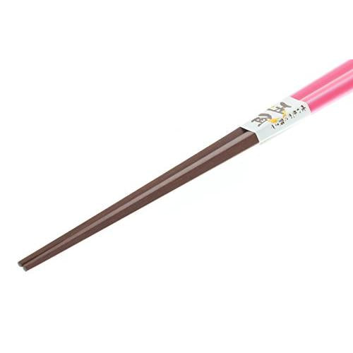 Ishida Japanese Chopsticks Pentagonal Frappe Wooden (Natural Wood) Pink 23cm