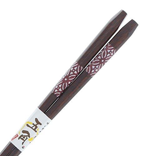 Chopsticks pentagonal Japanese people wooden (natural wood) lacquer painted 21cm