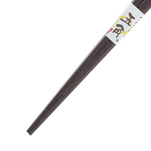 Chopsticks pentagonal Japanese people wooden (natural wood) lacquer painted 21cm