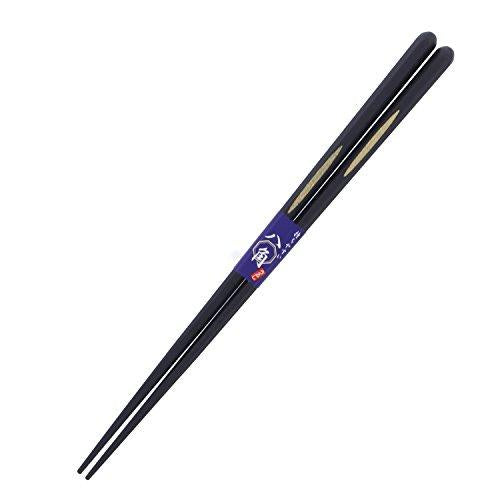 Ishida Chopsticks Octagonal Pure Gold Surface Wooden (Natural Wood) Lacquer Tip Corner 23cm Black